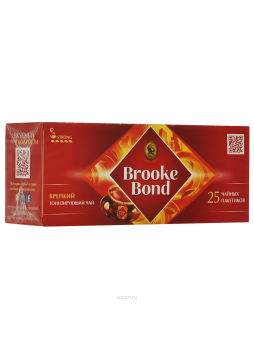 Brooke Bond черный чай в пакетиках Насыщенный 25 пакетиков