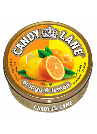 Леденцы CANDY LANE orange and lemon, 200г оптом