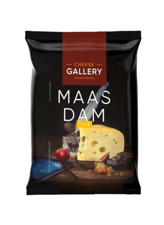 Сыр полутвердый Cheese Gallery Маасдам 45% кусок 180 г БЗМЖ оптом