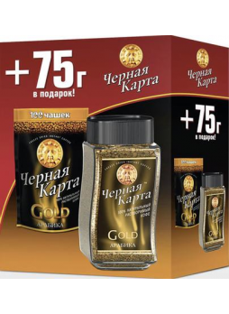 Кофе растворимый ЧЕРНАЯ КАРТА Gold, 190г