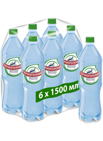 Черноголовская Вода столовая/питьевая газированная 1,5л оптом