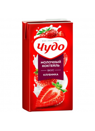 Коктейль ЧУДО молочное Клубника 2%, 960г