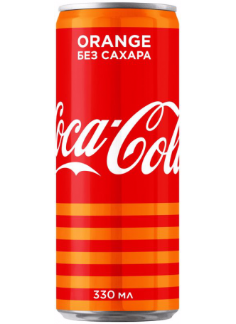 Напиток COCA-COLA Zero апельсин ж/б, 0,33л