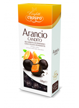 Шоколадные конфеты Crispo Цукаты апельсина в темном шоколаде 130 г