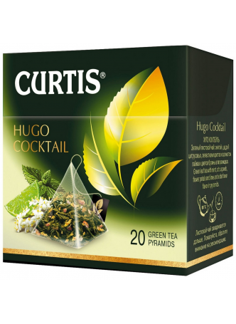 Чай зеленый CURTIS Hugo Cocktail пирамидки, 20x1,8г оптом