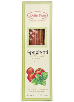Спагетти Dalla Costa со шпинатом и томатами, 500г