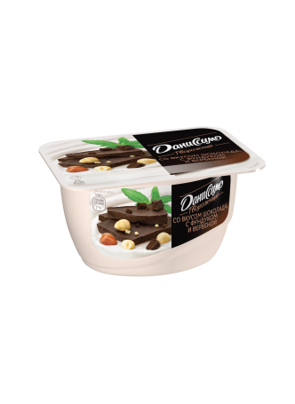Десерт Даниссимо творожный с наполнителем Шоколад с фундуком и вербеной 130 г оптом