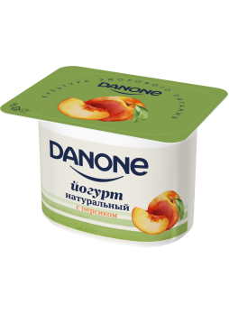Йогурт DANONE персиковый 2,9%, 110г
