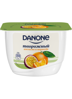 Йогурт творожный DANONE Апельсин-Маракуйя, 170 г