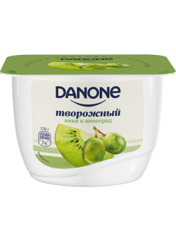 Йогурт творожный DANONE Киви-Виноград, 170 г