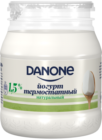 Йогурт DANONE термостатный густой 1,5%, 250 г оптом