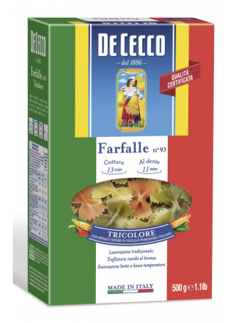 Макаронные изделия De Cecco Farfalle No.93 Фарфалле 500г оптом