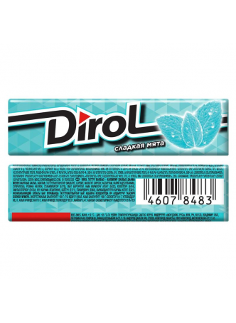 Жевательная резинка DIROL сладкая мята, 13,6г оптом
