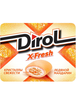 Жевательная резинка DIROL X-FRESH мандарин, 16г