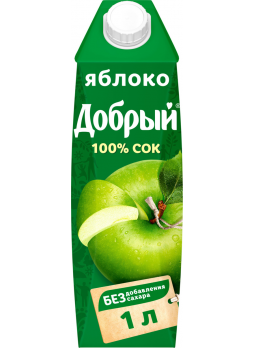 Сок ДОБРЫЙ Яблочный, 1л