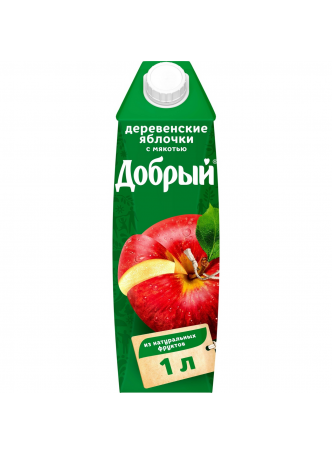 Добрый Нектар деревенские яблочки, 1л оптом
