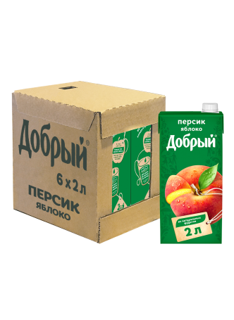 Нектар ДОБРЫЙ персик-яблоко, 2л