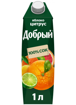 Сок Добрый Яблоко-Цитрус 1л