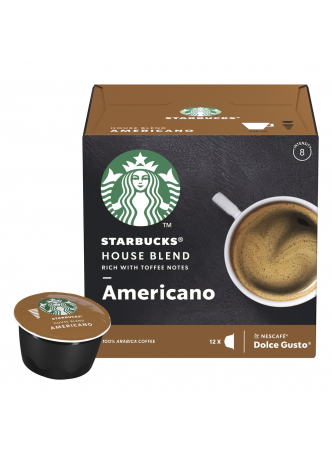 Кофе в капсулах Starbucks House Blend Americano для системы Nescafe Dolce Gusto 12шт оптом