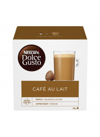 Кофе в капсулах Nescafe Dolce Gusto Cafe Au Lait, 16 капсул