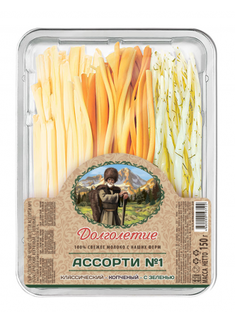 Сыр Чечил спагетти Ассорти №1 Долголетие 45%, 150г оптом