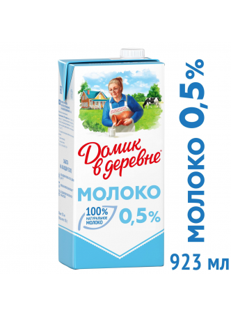 Домик в деревне Молоко ультрапастеризованное 0,5% 950г БЗМЖ оптом