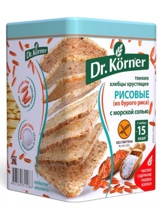Dr.Korner Хлебцы рисовые с морской солью, 100г