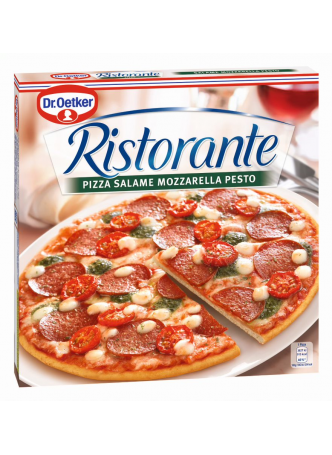 Пицца RISTORANTE Салями моцарелла песто, 380г оптом