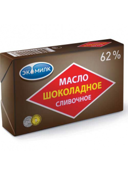 Масло шоколадное ЭКОМИЛК 62%, 180г БЗМЖ