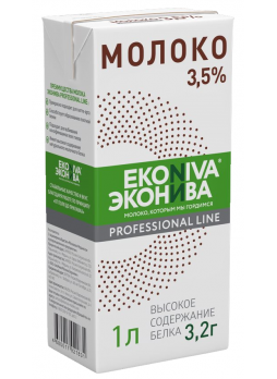 Молоко ЭкоНива Professional line ультрапастеризованное 3,5% 1 л
