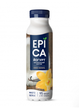 Йогурт питьевой EPICA кокос-ваниль 3,6%, 290г БЗМЖ