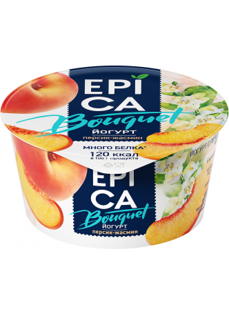 Йогурт Epica букет Персик/Жасмин, 130г БЗМЖ оптом