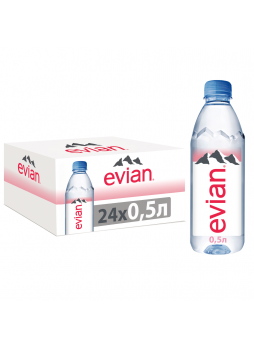 Вода минеральная Evian питьевая негазированная 0,5л