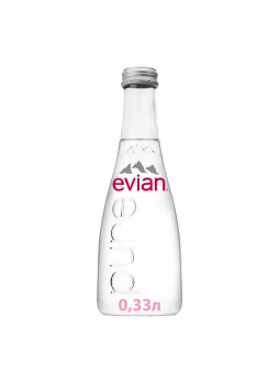 Вода минеральная Evian питьевая негазированная стекло 0,33л