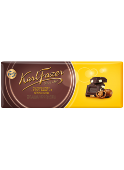 Шоколад темный Karl Fazer с цельным фундуком 200 г