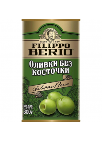 Оливки FILIPPO BERIO без косточки, 300 г оптом