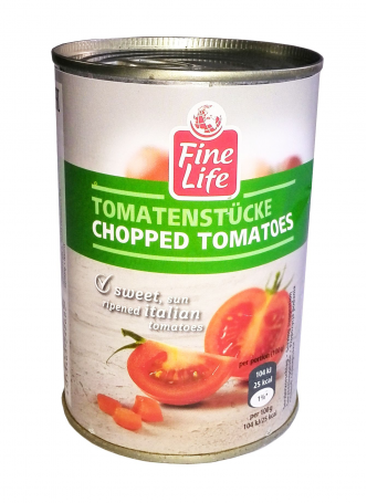 Fine Life Томаты резаные в томатном соусе 400г оптом