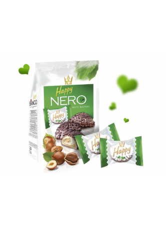 Глазированные вафельные конфеты ореховые Flis Happy Nero оптом
