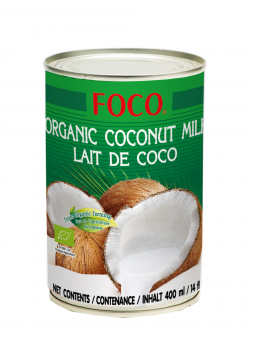 Молоко Foco кокосовое органическое, 10-12%, 400мл