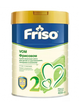Смесь сухая молочная специальная с пребиотиками Friso VOM 2 с 6 до 12 месяцев, 400 г