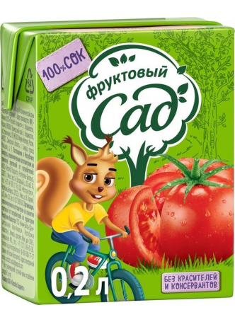 Сок ФРУКТОВЫЙ САД томатный, 0,2 л