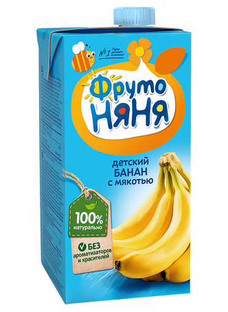 Нектар ФРУТОНЯНЯ из бананов с мякотью, 500г оптом