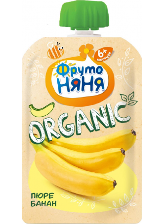 Пюре ФрутоНяня Organic Банан 90г оптом