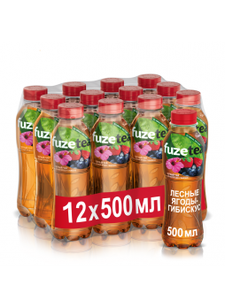 Чай FUZETEA черный холодный лесные ягоды-гибискус, 0,5л