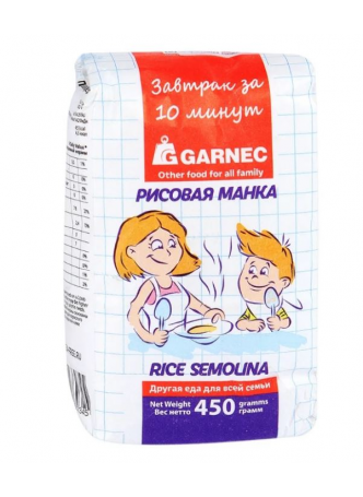 Манка рисовая Garnec без глютена, 450г