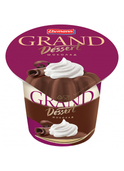 Пудинг творожный GRAND DESSERT взбитые сливки/шоколад, 200г БЗМЖ