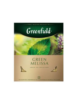 Greenfield Чай зеленый Green Melissa, 100x2г