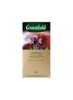 Greenfield Чай черный с чабрецом, мятой и листом черной смородины Spring Melody в саше 25*1,5г