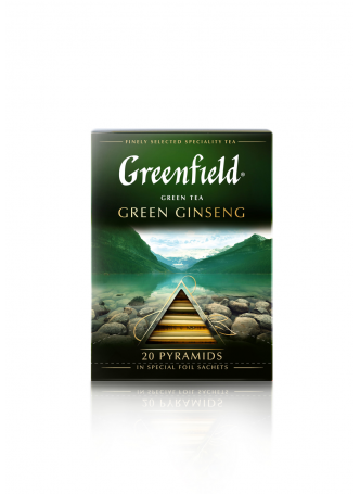 Greenfield Чай зеленый с женьшенем Green Ginseng, 20x1,8г оптом