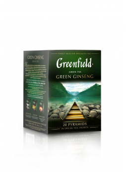 Greenfield Чай зеленый с женьшенем Green Ginseng, 20x1,8г